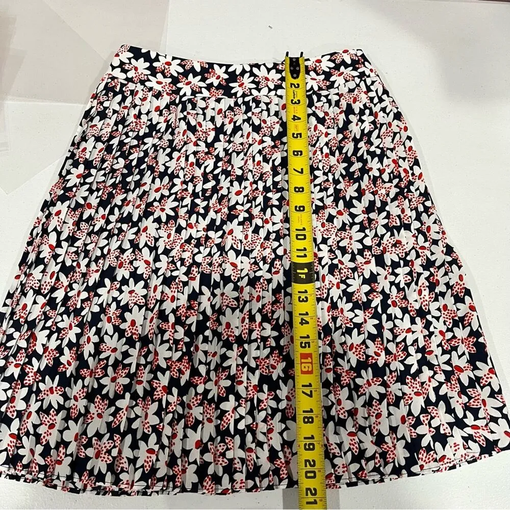 JCrew Factory Floral Pleated Mini Skirt Speckled Wildflower Navy AL199 - Image 8