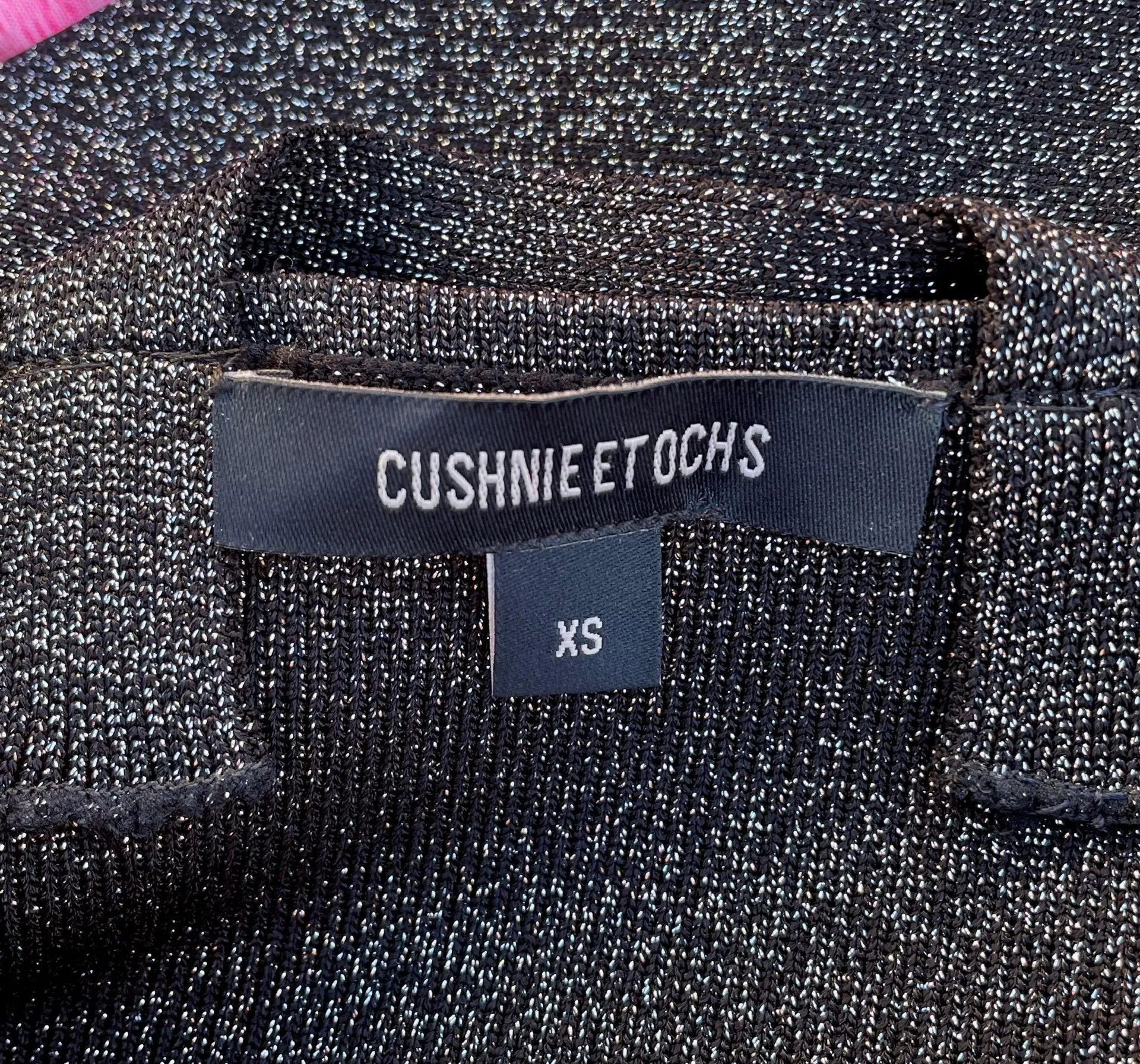 black shimmer fit and flare mini dress XS Intermix Exclusive - Image 9