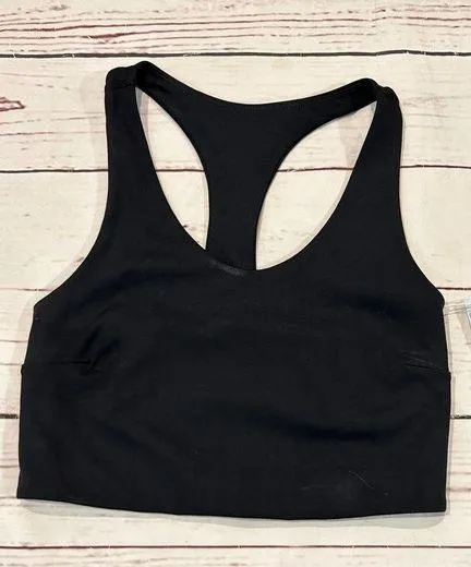 Zella XS Medium Support Yoga Sports Bra Dark Grey/Black Activewear - Image 15