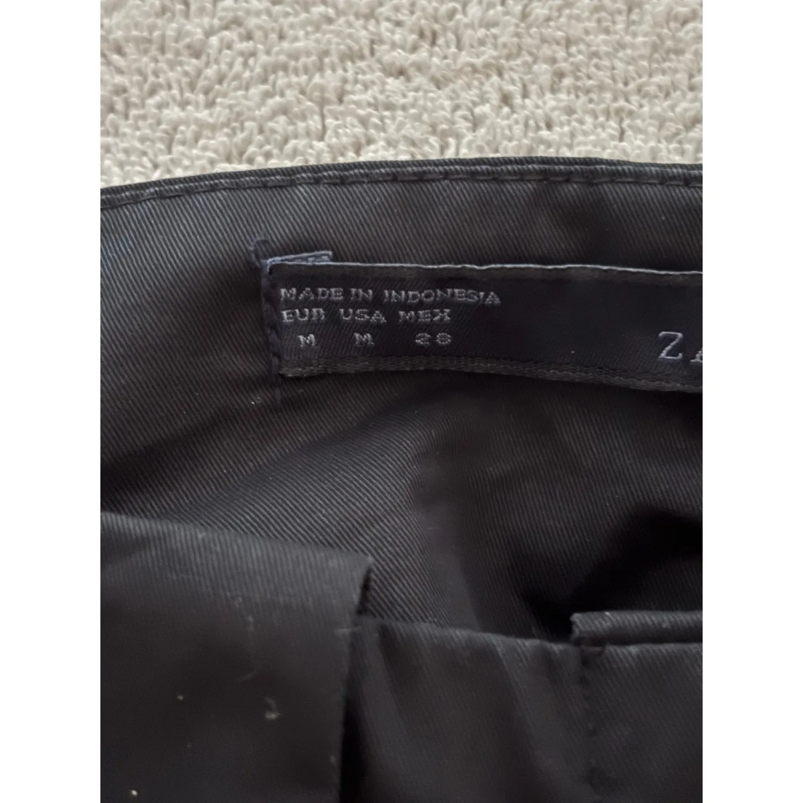 ZARA BASIC Black Button Front Pencil Skirt Women's Size M Business Casual Size M - Image 6