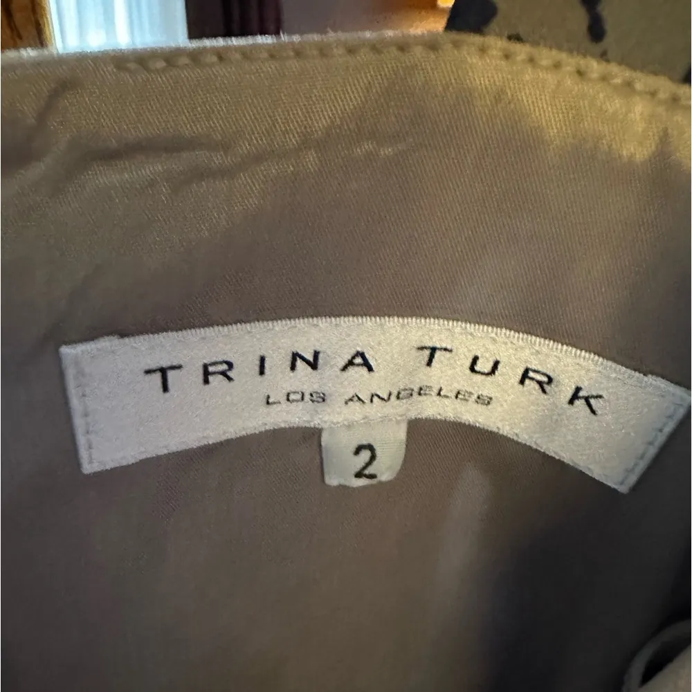 - Abstract Print Silk Sleeveless
Dress Sz 2 XS - Image 5