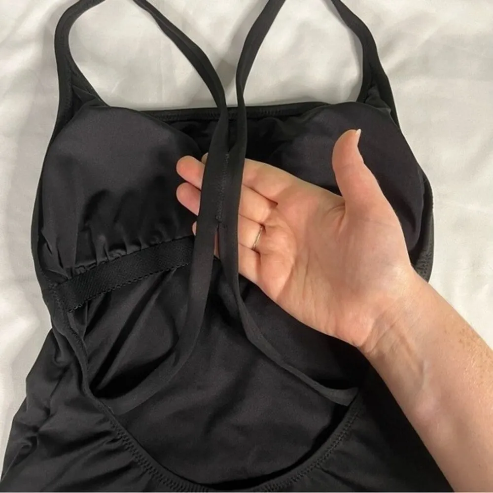 Andie The Marina Size Small Black One Piece Swimsuit Classic Strappy Open Back - Image 7