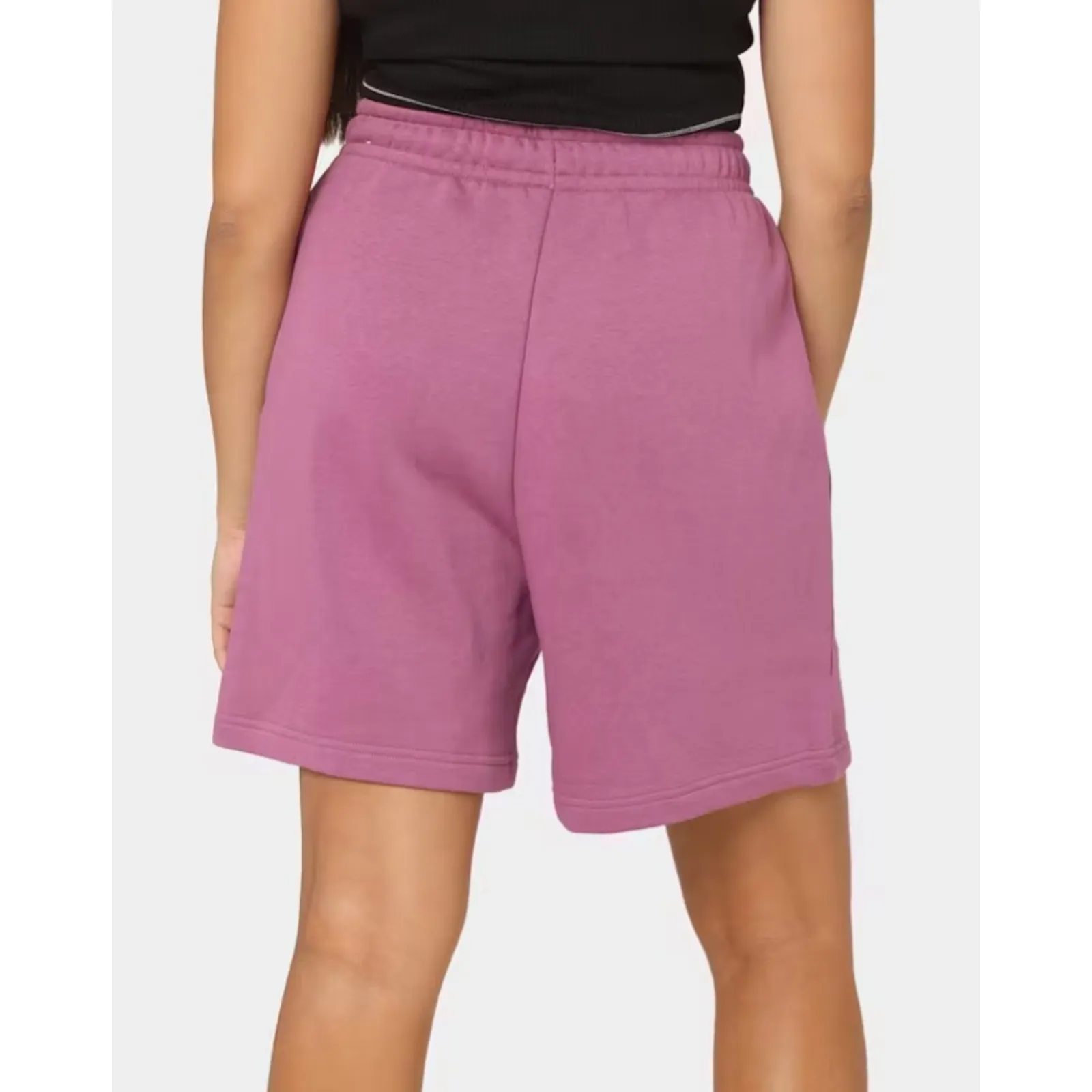 Nike Essentials Women's Shorts High Rise Fleece Inseam 6 In DM6123-100 Purple XS - Image 15