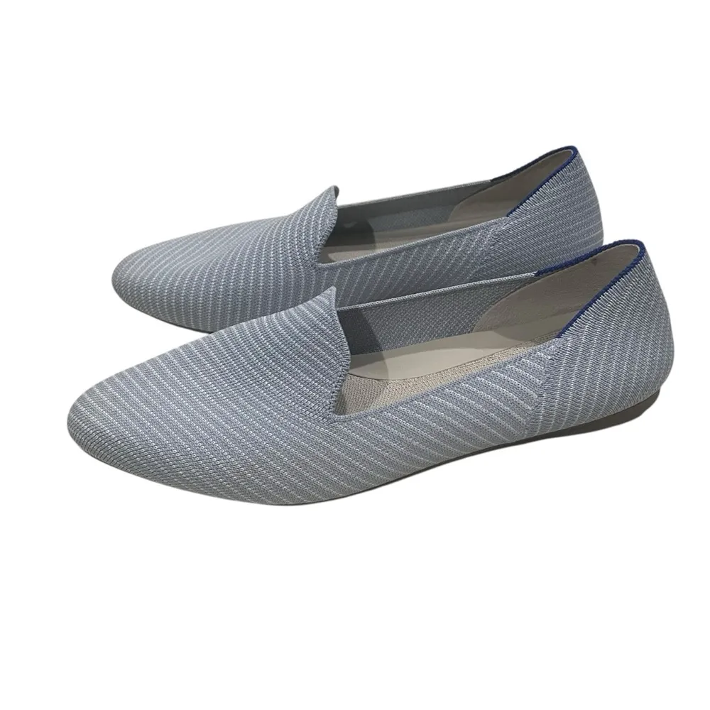 Rothys Almond Loafer in Blue Robin Twill (retired color) Shoes, Sz 9.5 - Image 5