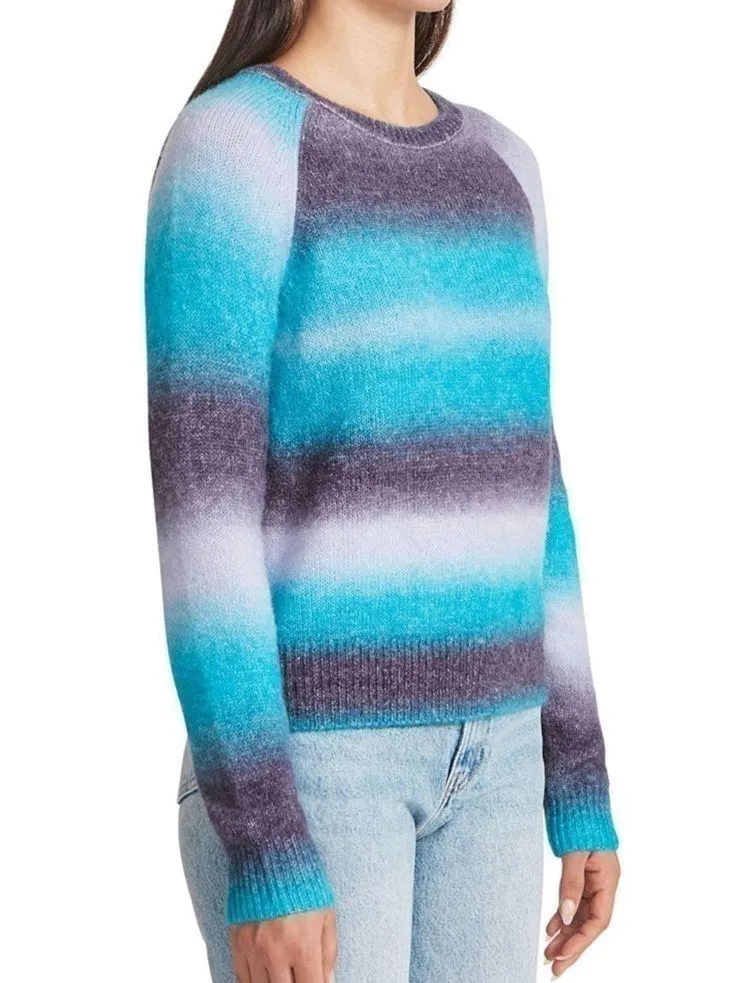 BB Dakota by Steve Madden ombré mixed blues fuzzy sweater size XL - Image 2