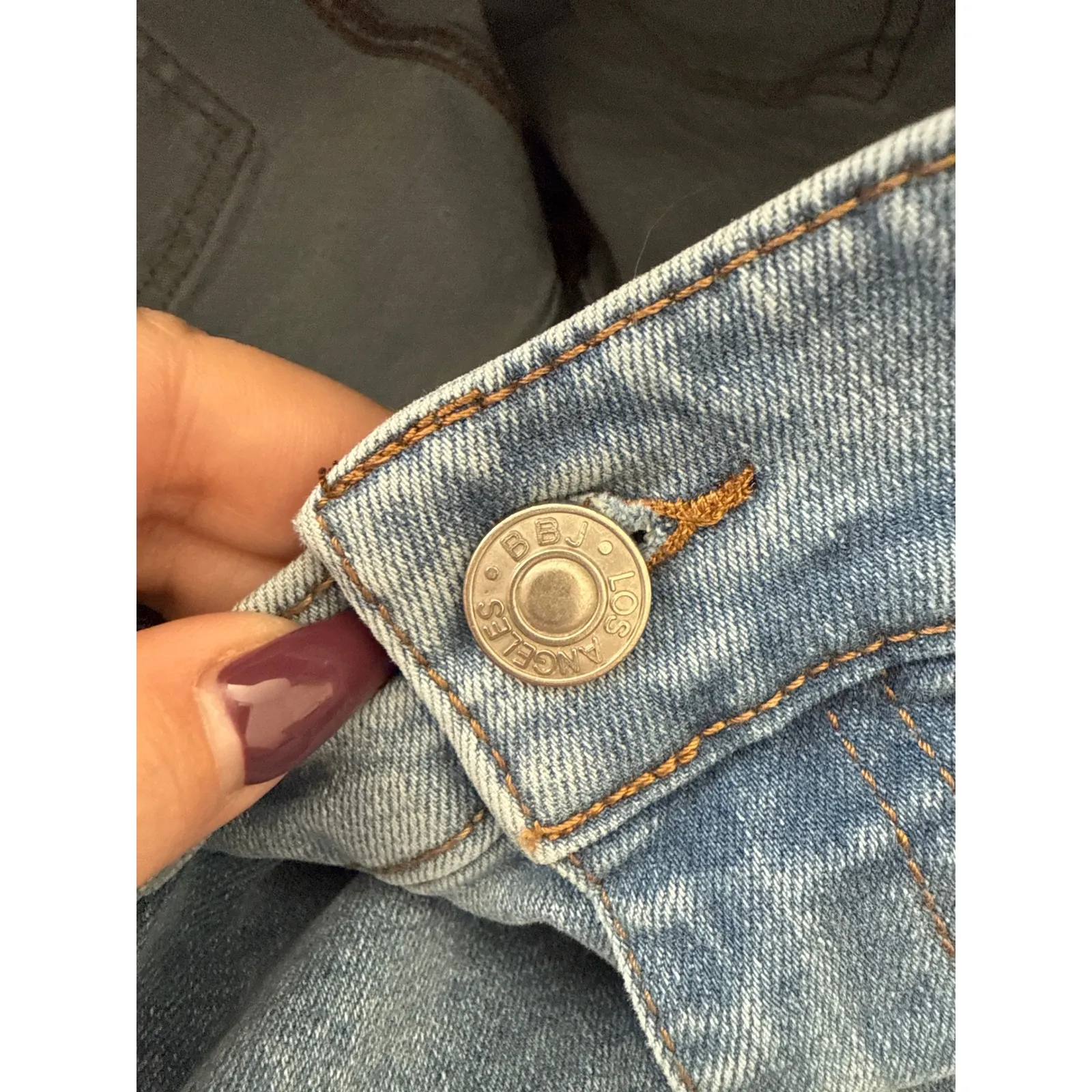 BBJ Los Angeles Denim Cargo Mini Skirt Tie Details Blue Size M Size M - Image 6