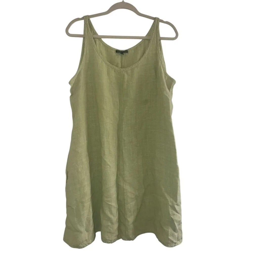 ✨Eileen Fisher Lime Linen Sleeveless Tank Sz XL Dress✨ - Image 4