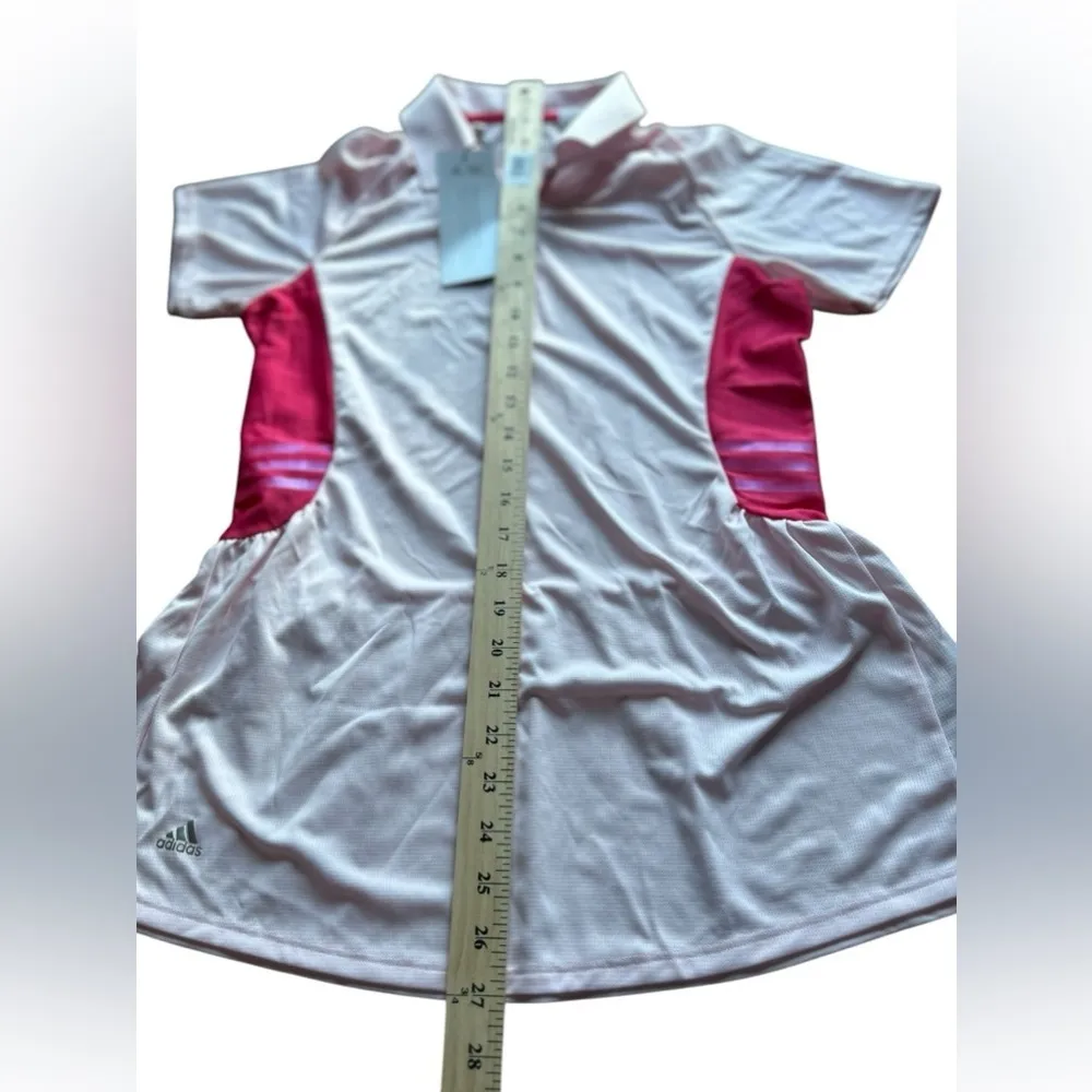 Adidas Women's Climachill Peplum Polo Shirt Pink‎ Size S Casual Summer - Image 11