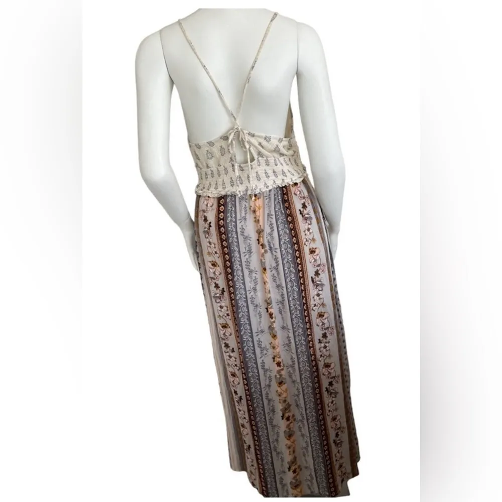 Patrons of Peace Boho Maxi Dress Size Large Tribal Print Festival Hippie Indie - Image 3