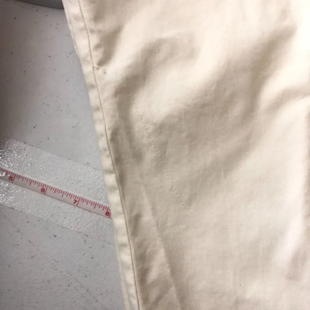 Eddie Bauer Womens Jeans Slightly Curvy High Rise Wide Leg Crop Stretch White 16 - Image 3