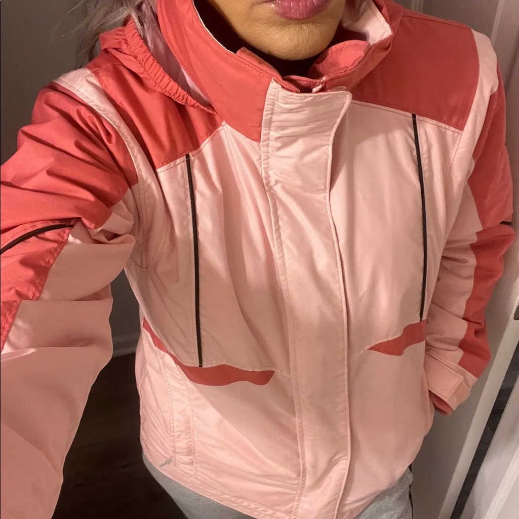 Retro 3 in 1 winter snow coat fleece warm winter pink size 14/16 or XS - Image 11