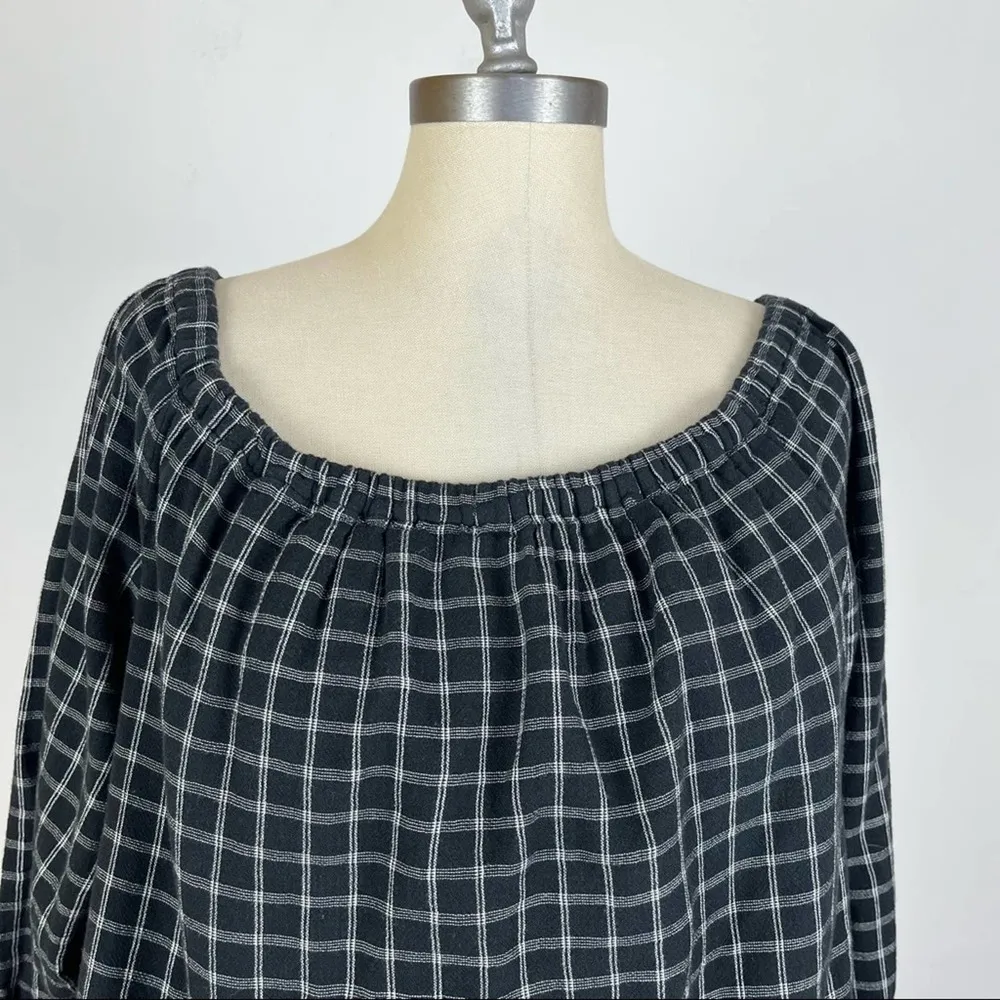 Madewell Plaid Off the Shoulder Top - Image 44