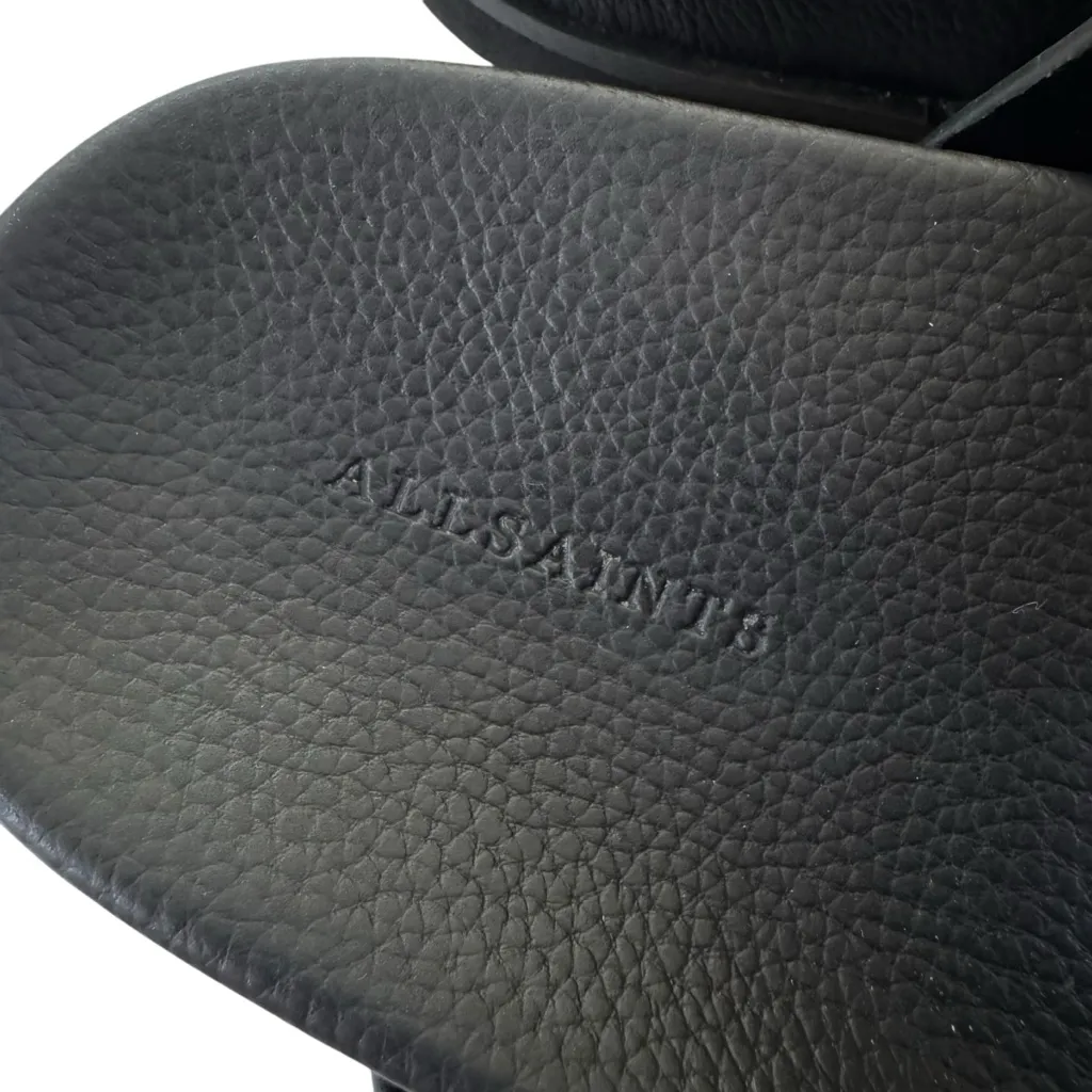 NEW Allsaints Leather Sian Buckle Chunky Sandal in Black Size 8 - Image 10