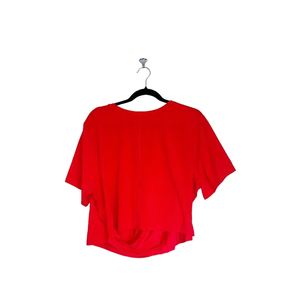 NWT NIKE One Luxe Twist Dri-Fit Short Sleeve Top  Color Chile Red SZ-1X - Image 7