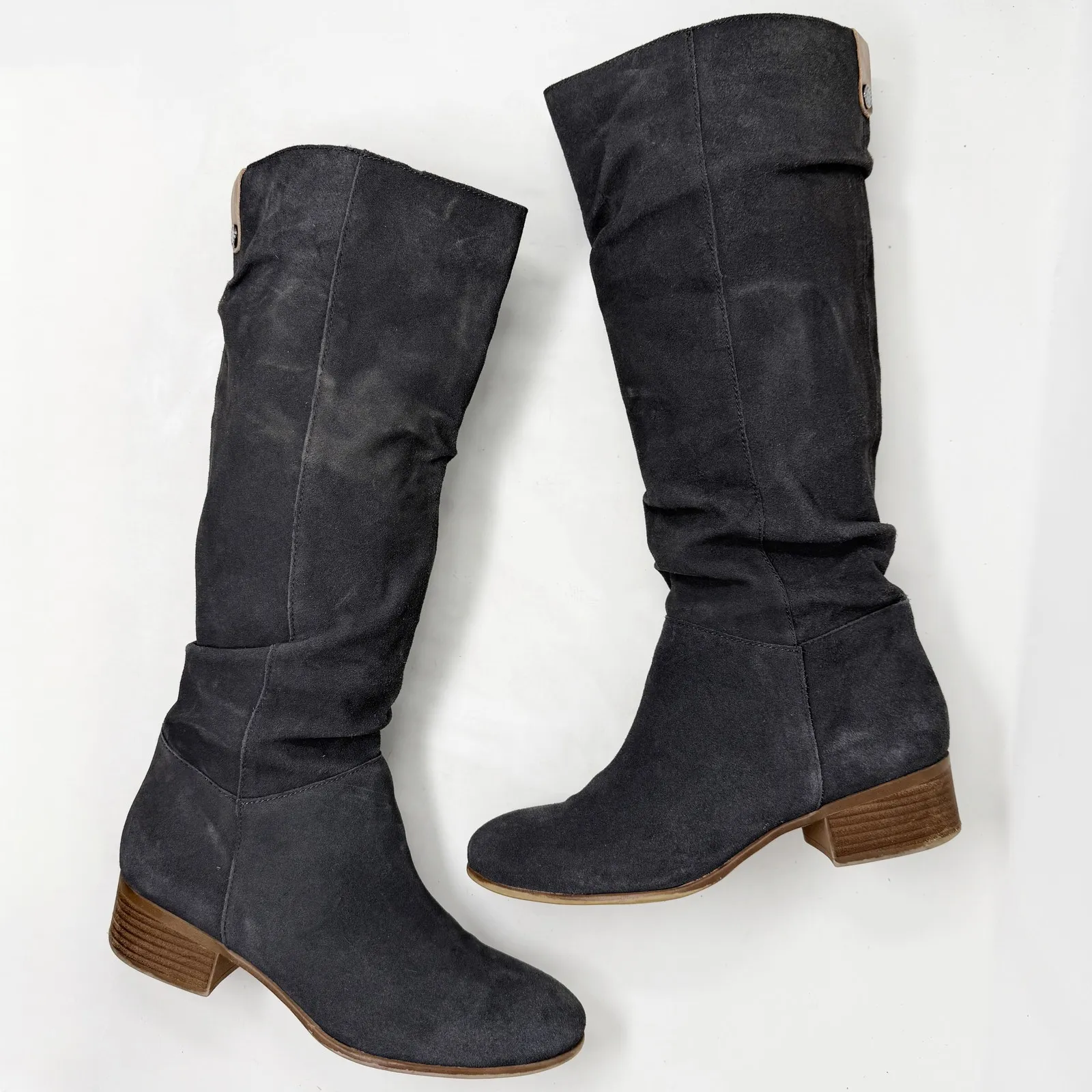 [Steve Madden] Gray Pondrosa Suede Leather Tall Knee High Slouchy Boots Size 9 - Image 3