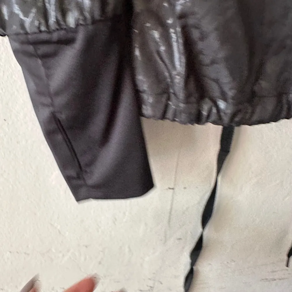 Zyia Active Black Leopard Windbreaker Jacket Small Zip-Up Hooded - Image 6