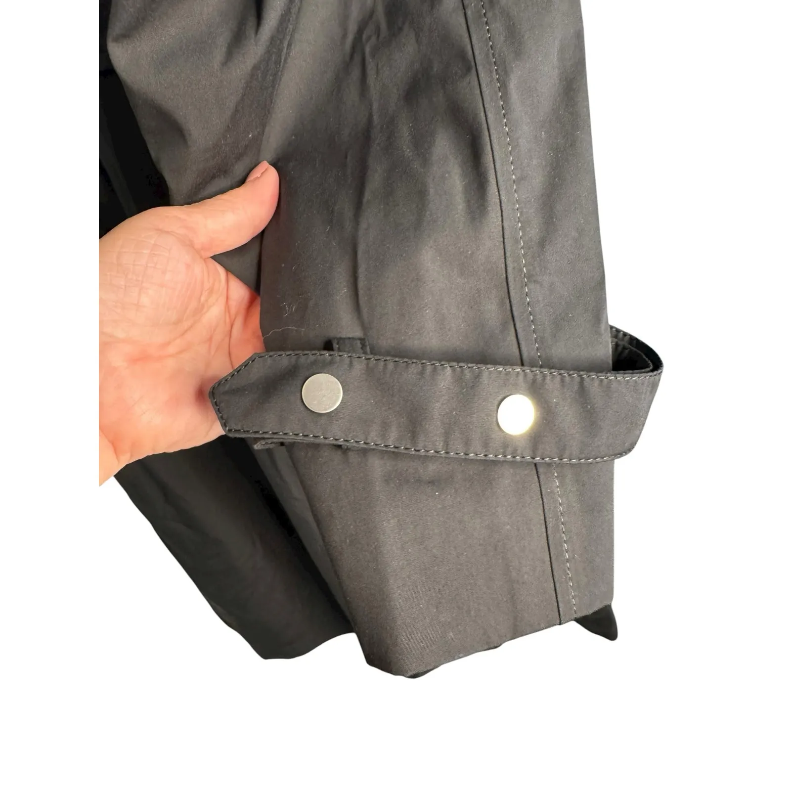 Burberry NWT Kennington Oversized Trench Coat w/Faux Fur Trim in Black Size 12 - Image 13