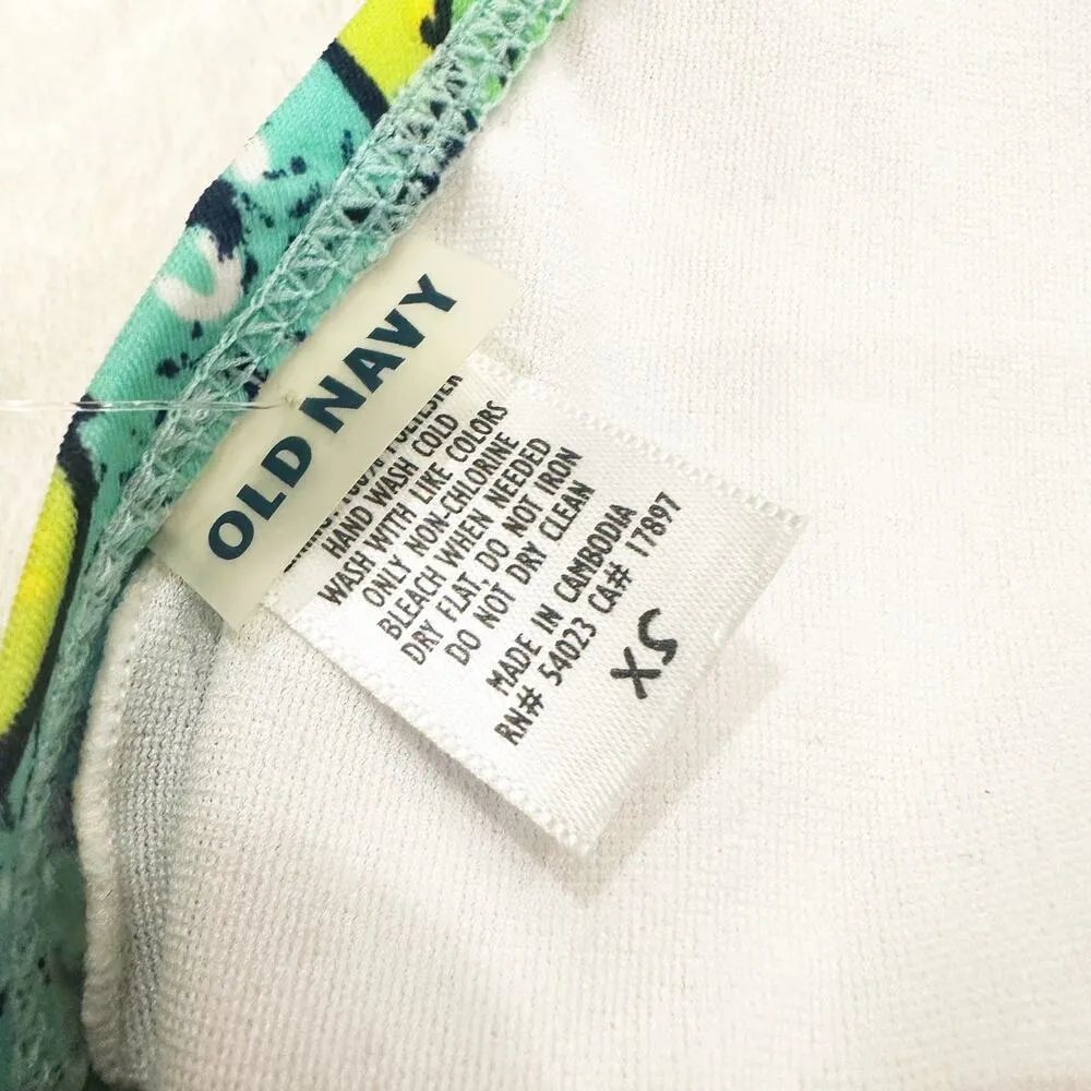 NEW Old Navy Blue and Green Bikini Top sz XS Bathing Suit Top - Image 4