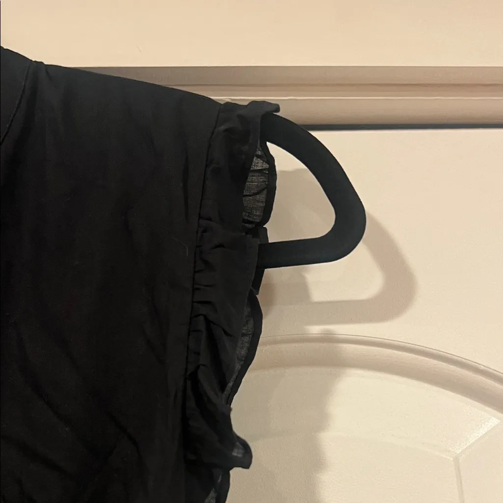 Boden Tiered Ruffle‎ Poplin Maxi Dress Size 8 Black - Image 7