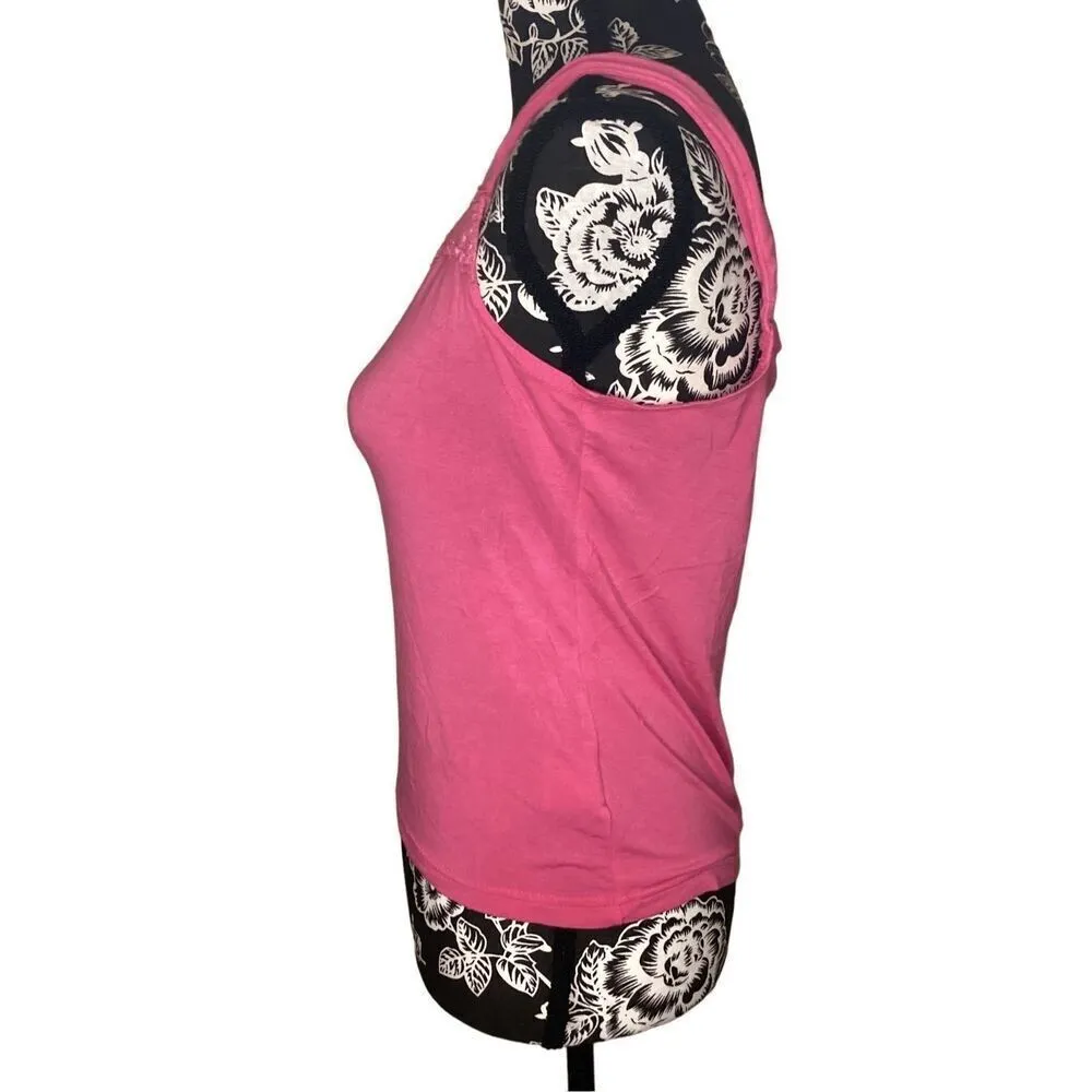 Vintage Worthington Petite Sequin Tank Top Everyday Coastal Beach Preppy Lace - Image 3