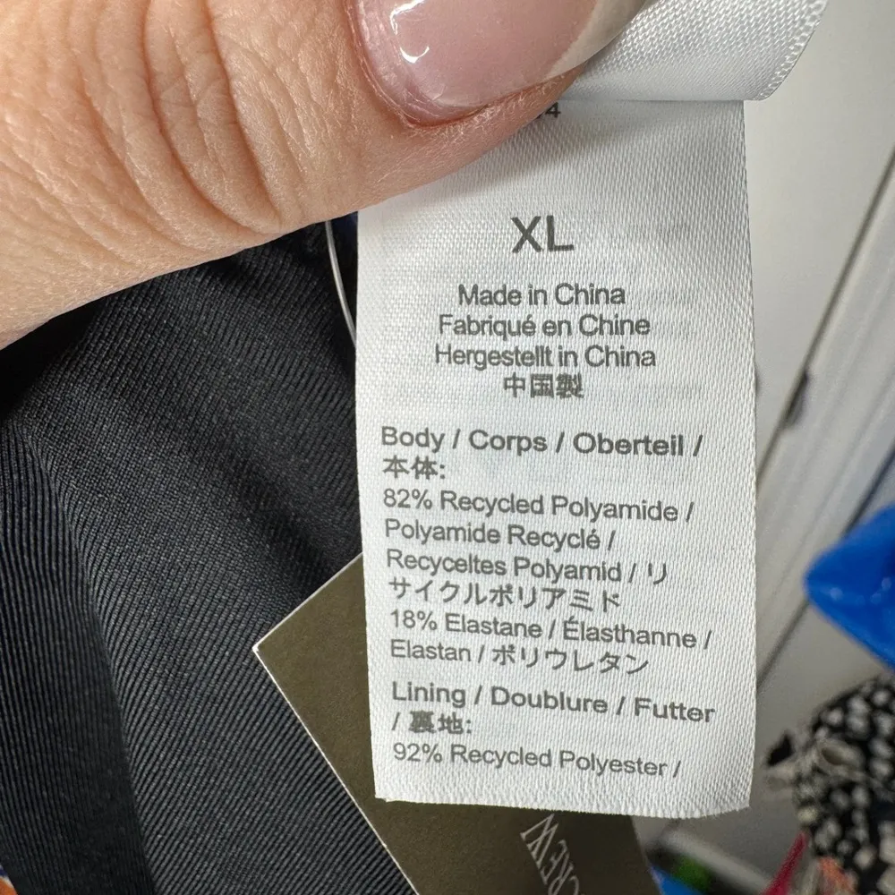 J. CREW NWT Curved-waist cheeky bikini‎ bottom floral block print Size XL - Image 3