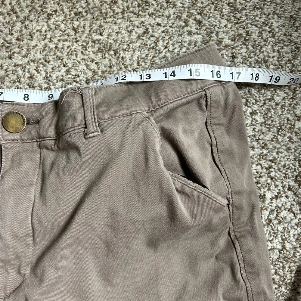 🦋 Democracy Ab-solution Grey Tan Pants Straight Comfy Stretch Neutral 16 - Image 5