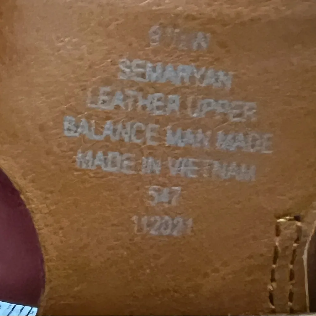 Easy Spirit Maryan Leather Sandals Women's Cognac size 8.5 WIDE Hook Loop - Image 7