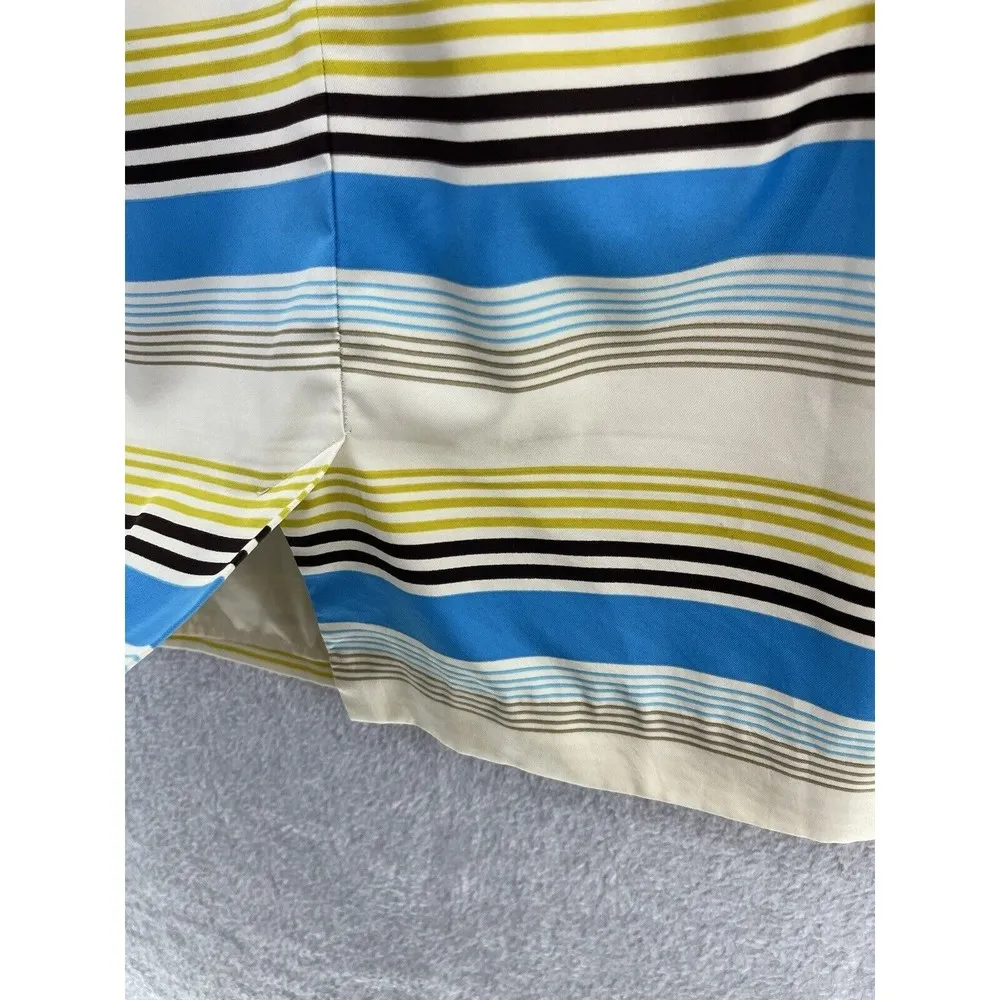 Banana Republic Women's Sleeveless Striped Dress 4P Petite VNeck Lined - Image 4