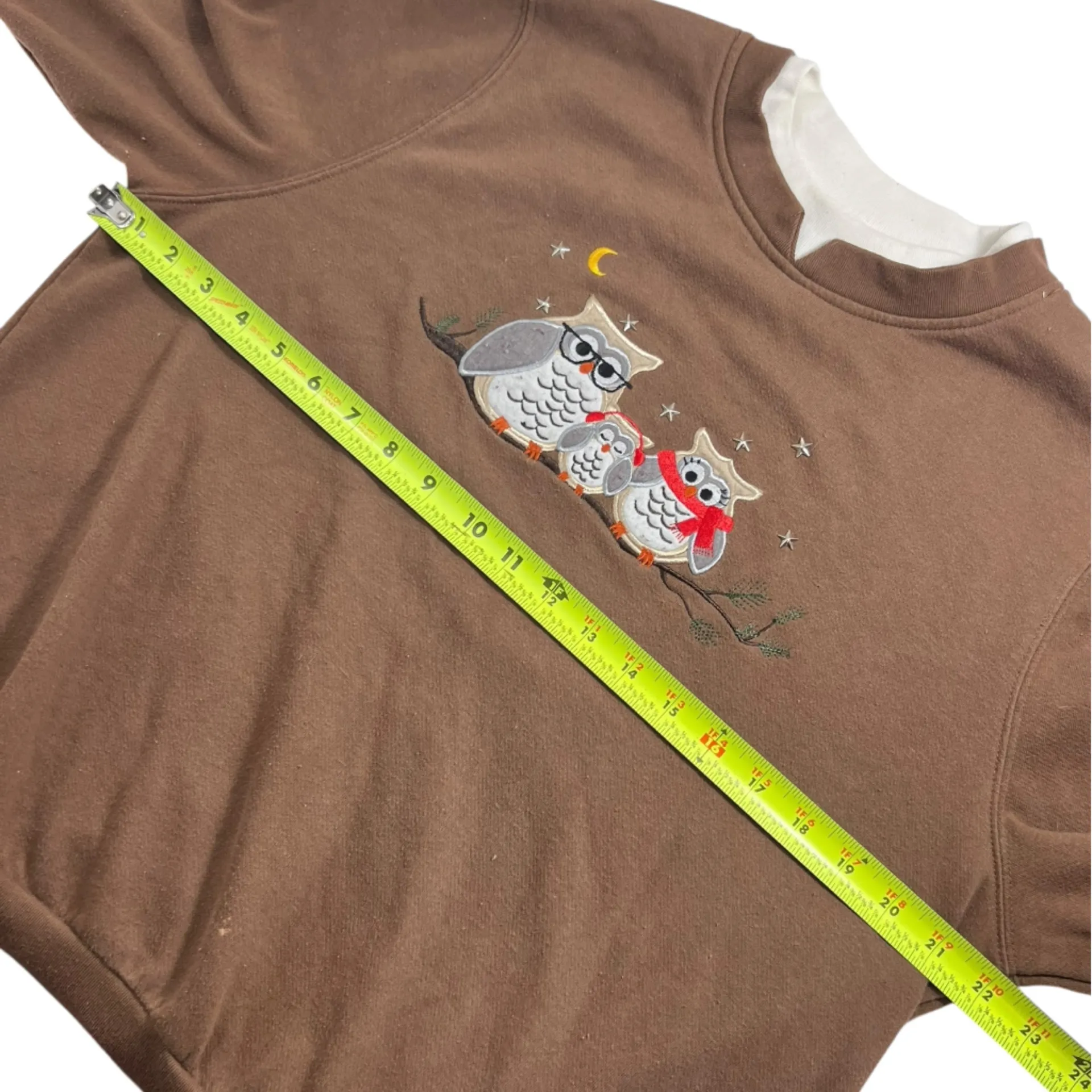 Vintage Brown Owl Embroidered Sweatshirt Size undefined - Image 10