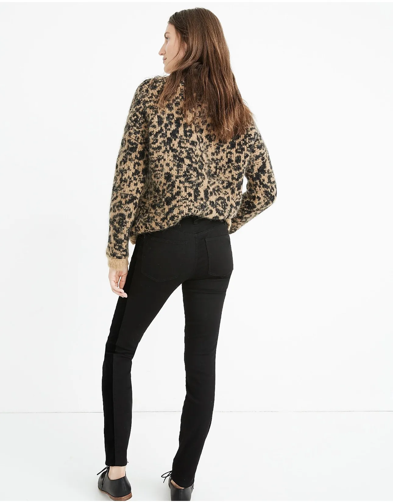 9" Mid-Rise Skinny Jeans: Velvet Tuxedo Stripe Edition size 28 - Image 3