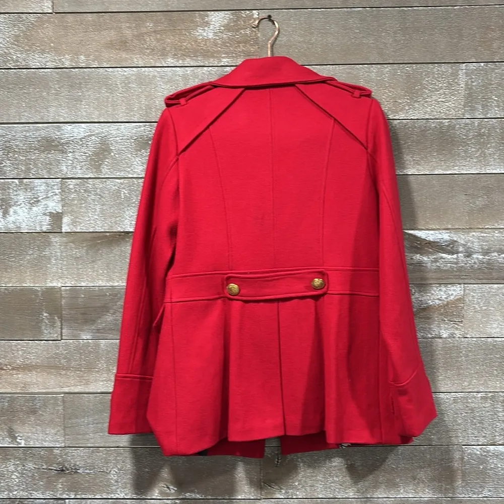 Green Envy red wool peacoat size L Medium - Image 10