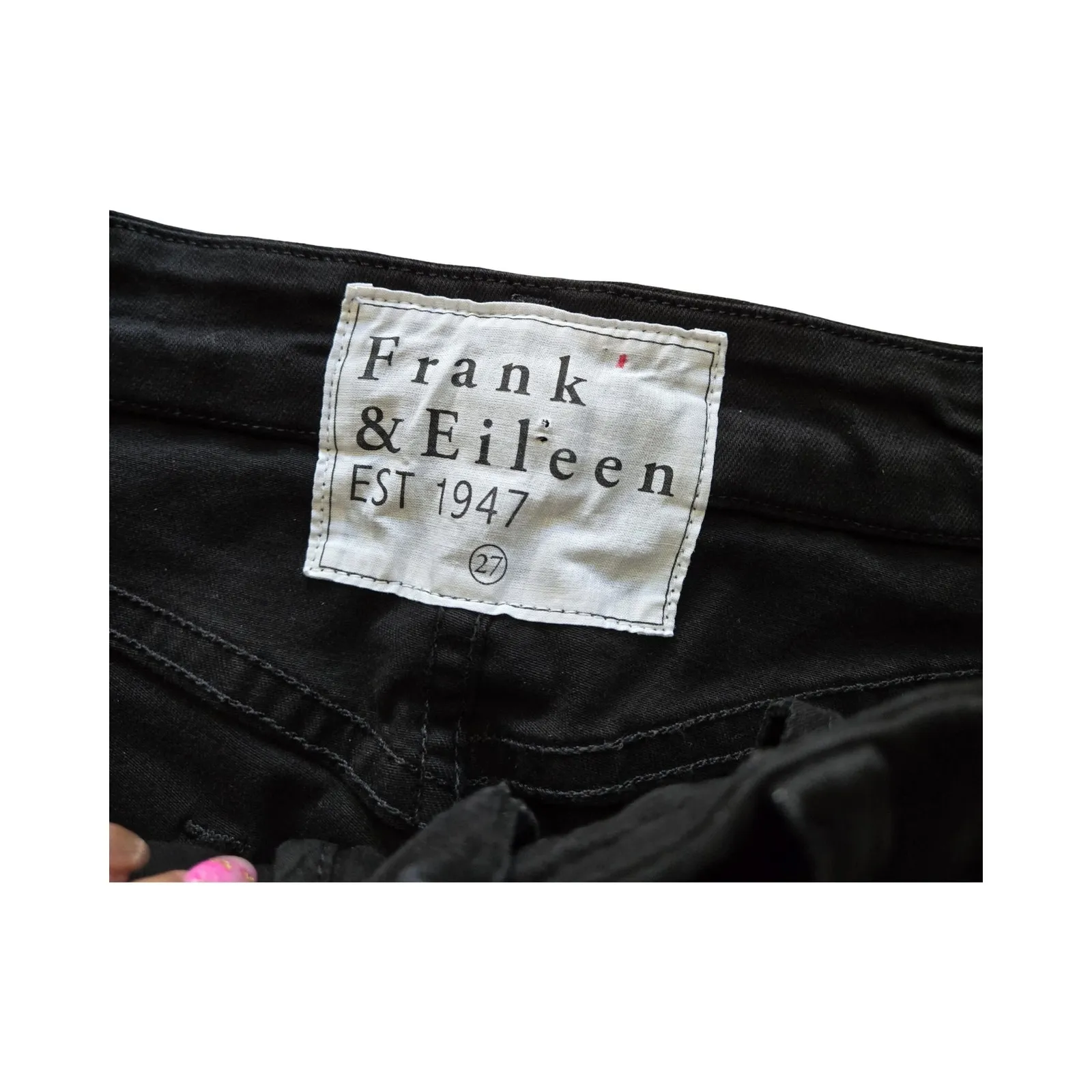 Frank & Eileen Black Sligo Jeans Size: 27 - Image 4