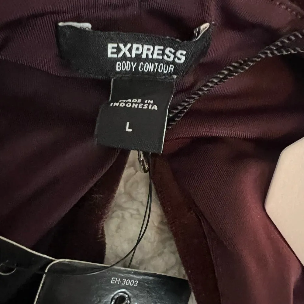 Express NWT Body Contour Plum‎  Bodysuit Size Large - Image 7