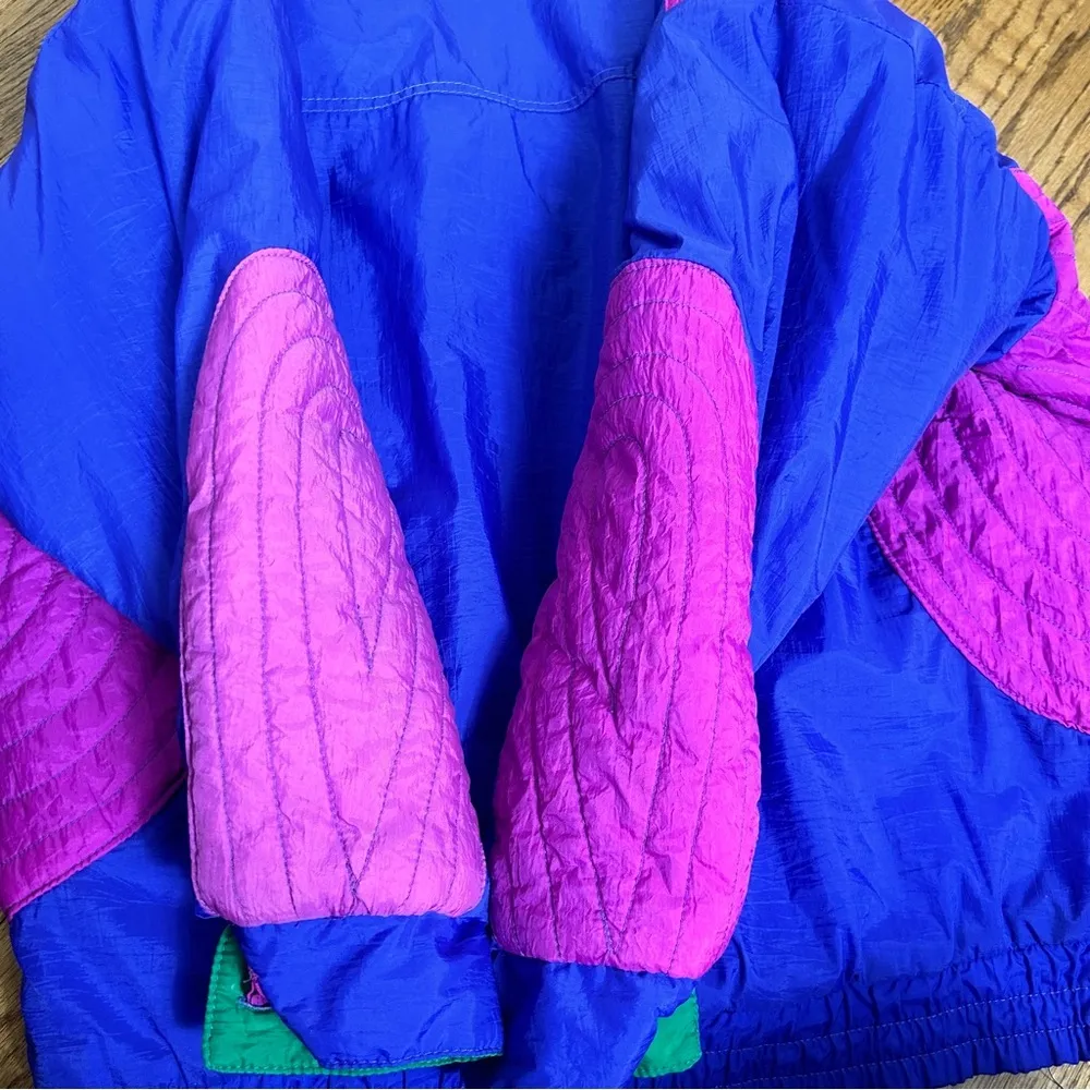 Vintage Gitano 90’s Retro Color Block Ski Winter Coat Puffer Jacket Size S Purple - Image 16