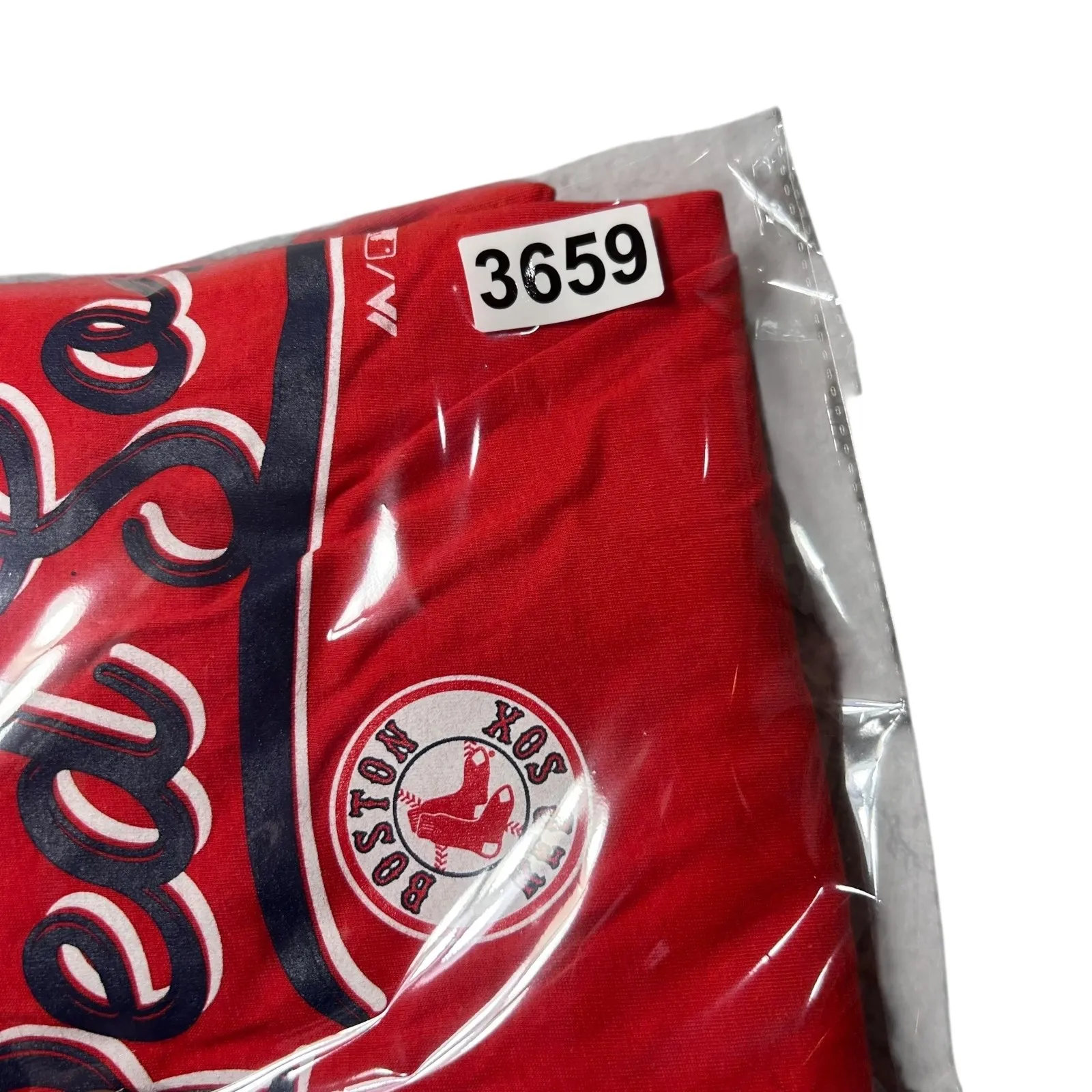 NEW Boston Red Sox T Shirt Women's 2XL MLB Baseball Majestic Red‎ V Neck Top - Image 8