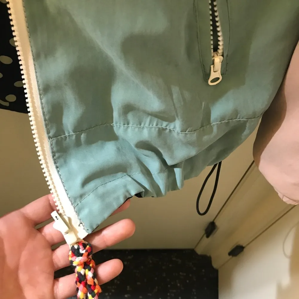 Unique Multicolored Reversible Rain Jacket Size XS - Image 4