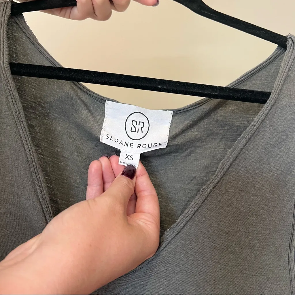 Sloane Rouge Green/Gray Sleeveless Top Green Size XS - Image 4