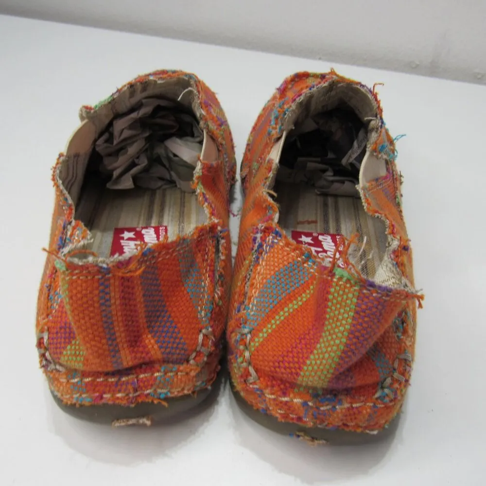 Tony Lama Slip On Multicolored Distress Canvas Shoes Boho Cowgirl 7.5B Women’s - Image 5