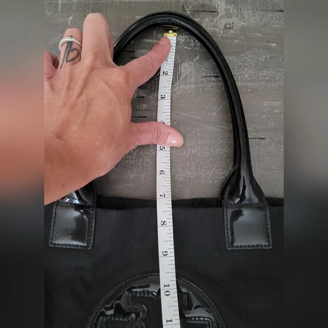 Tory Burch Black Nylon Tote Bag * Flawed* - Image 14