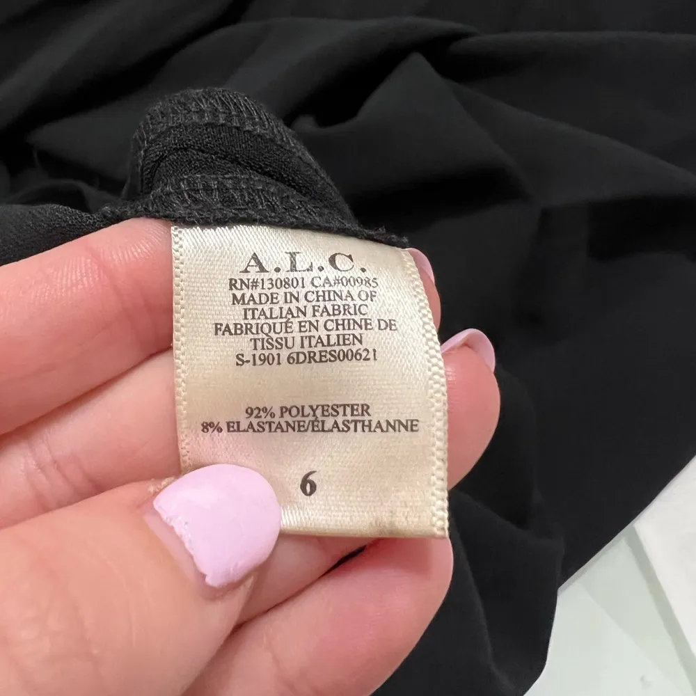 A.L.C. Black Twist Sleeveless Gown Size 6 US - Image 6