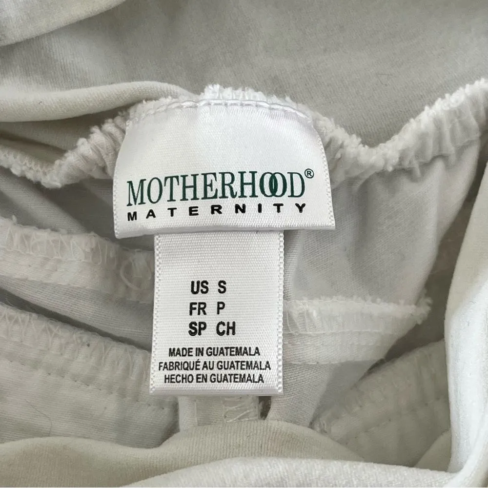 Motherhood Maternity White Secret Fit Belly Over Belly 8” Chino Shorts Small - Image 6