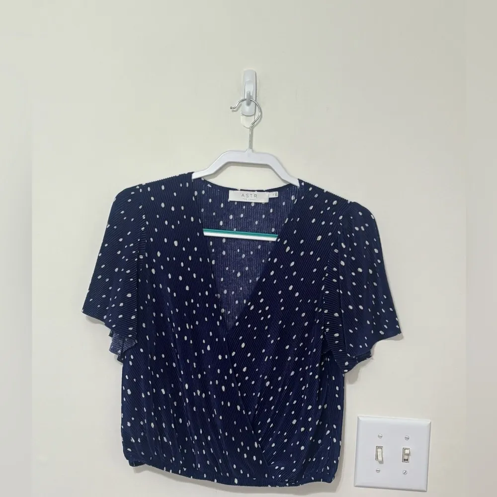 ASTR The‎ Label Navy Polka Dot Women's Top - Image 2