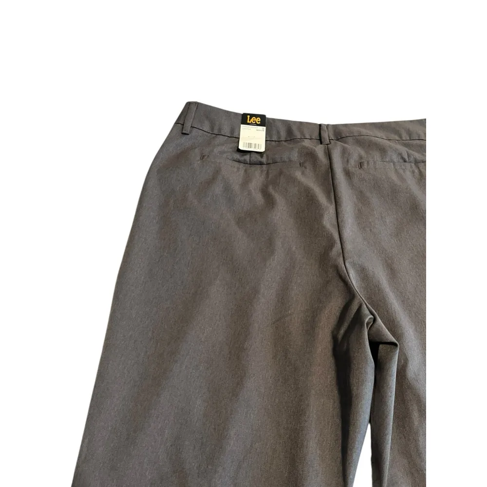 Lee Pants Womens 16M Gray Wrinkle Free Straight Leg Dress Business Formal NWT - Image 10