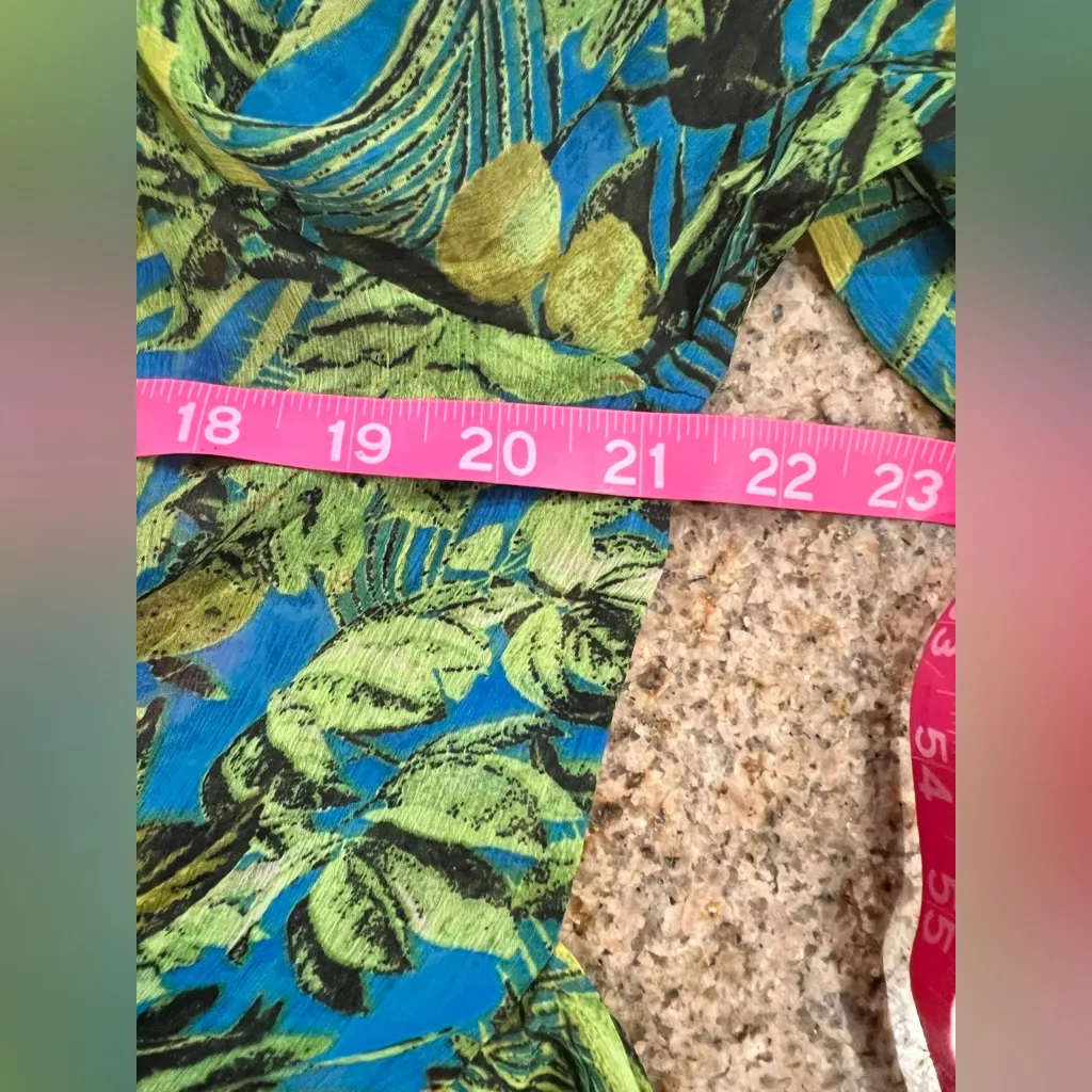 Spy Zone Exchange Women Floral Print Belted Maxi Dress Multicolor Size Large NWT Green - Image 8