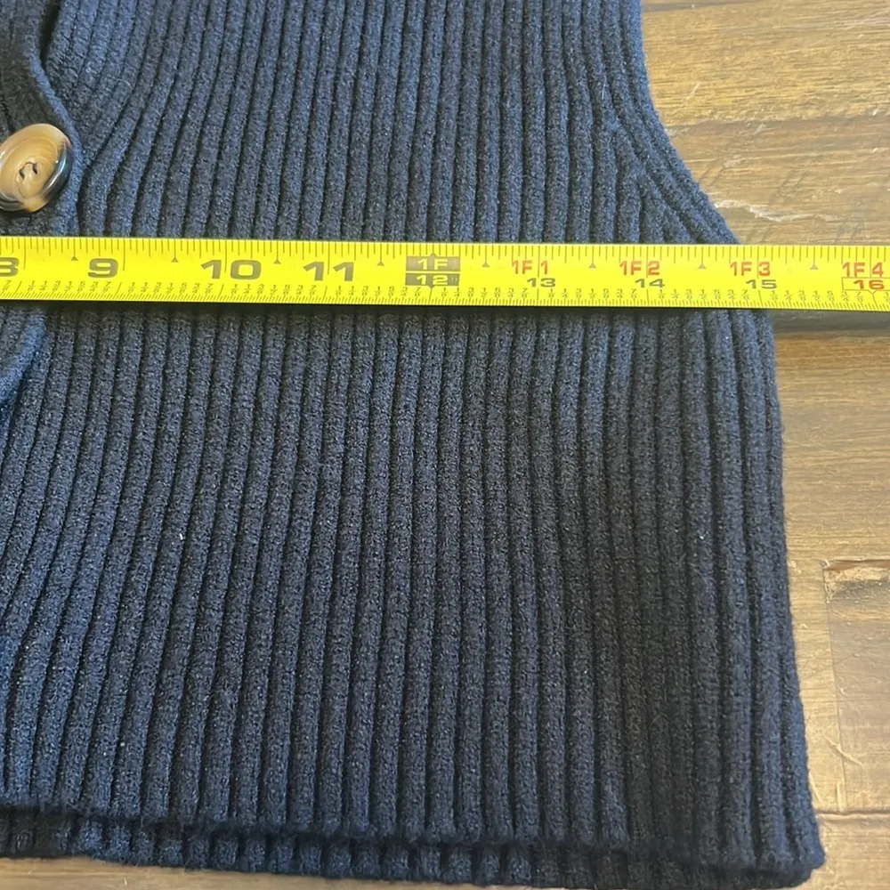 Free People Naiome Micro Vest Black Ribbed Crop Cropped Sweater Sleeveless Small - Image 3