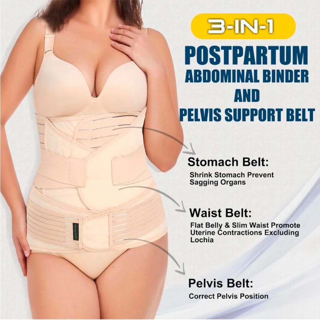 3 in 1 Pregnancy Belly Support and Postpartum Recovery Belly Wrap - Image 2