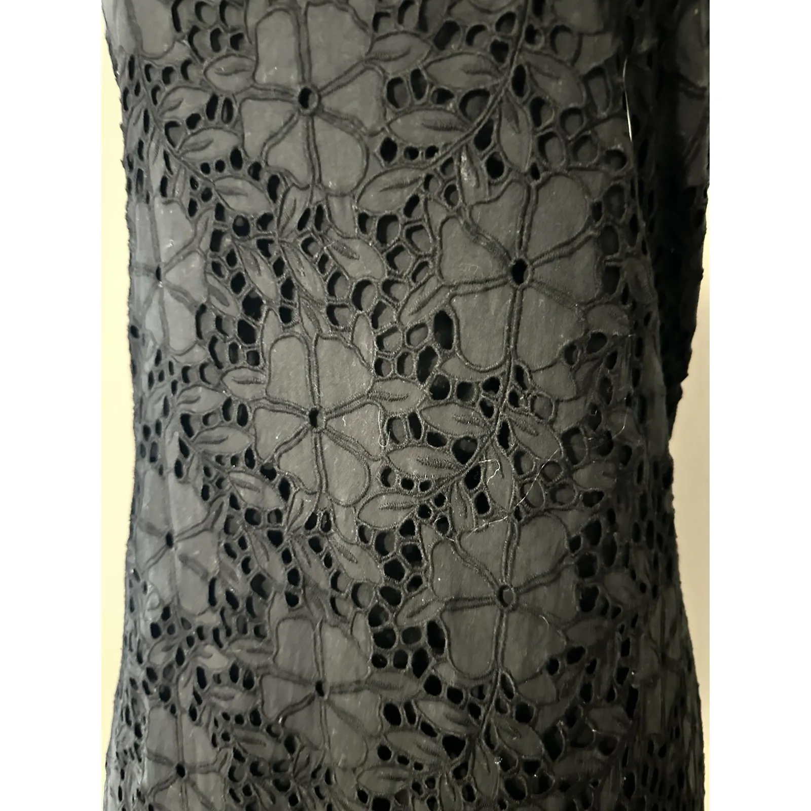 Merlette Ordesa‎ Broderie Anglaise Cotton Silk Maxi Dress Black EUC Size S - Image 6