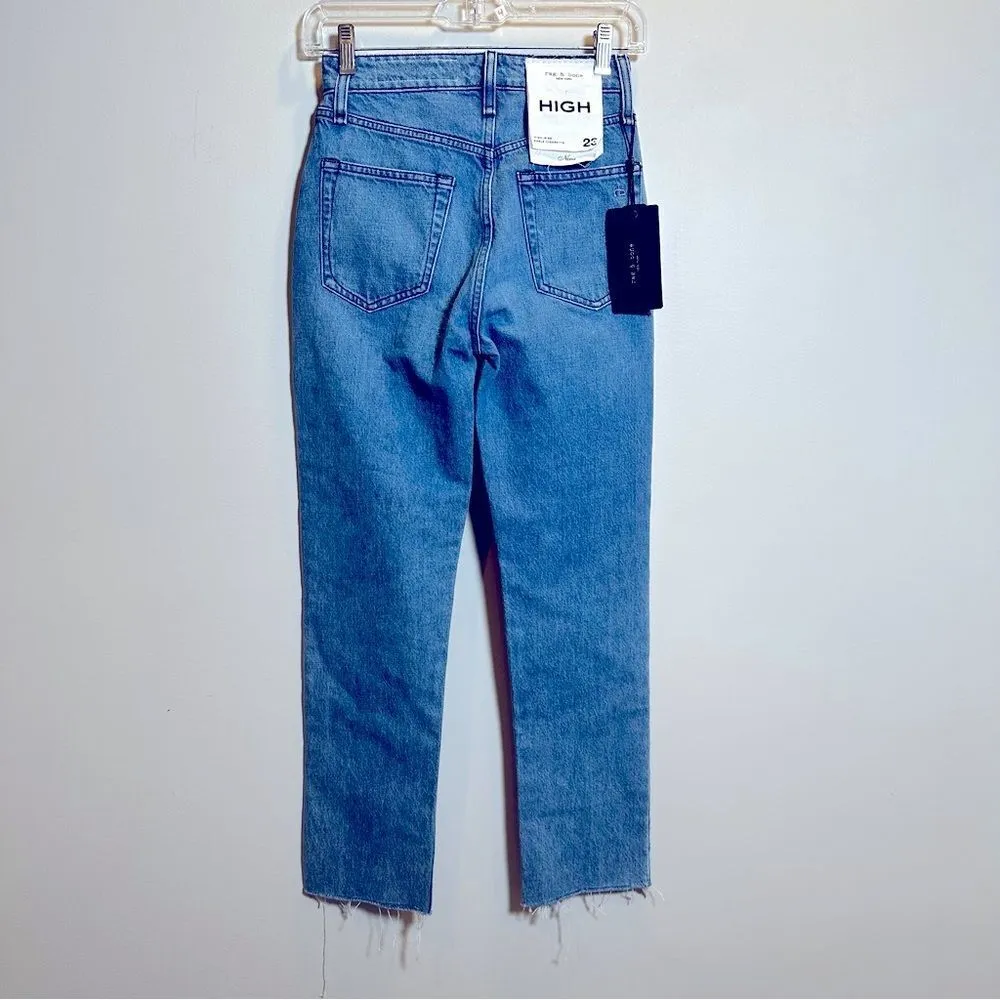 Rag & Bone Nina High Rise Ankle Cigarette Jeans Women's‎ Size 23 Poppy NWT - Image 7