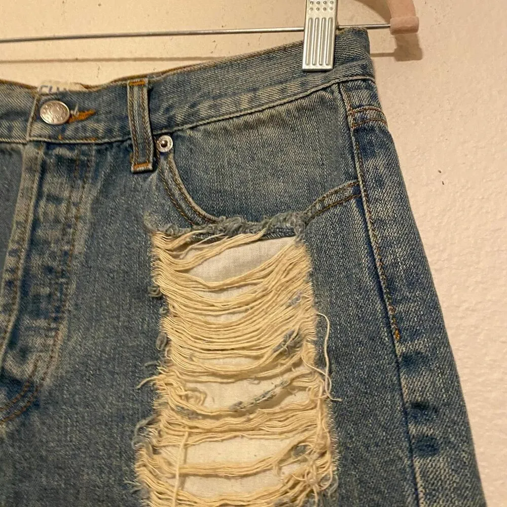 Brandy Melville MELVILLE Made in Italy Destroyed Distressed Shorts Size 4 - Image 9