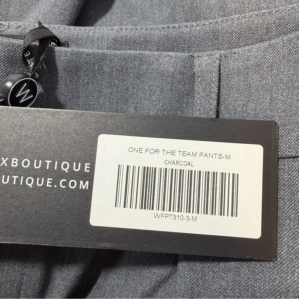 White Fox Boutique One For The Team Pants gray wide leg trousers women's M NWT - Image 5